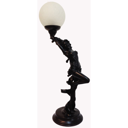 66cm Art Deco Table Lamp Grace - Black