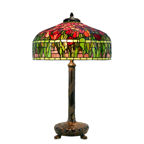 18&quot; Reproduction Tulip Lamp With Metal Base