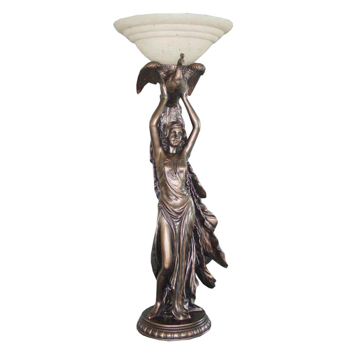 103cm Art Deco Lady with Bird Table Lamp